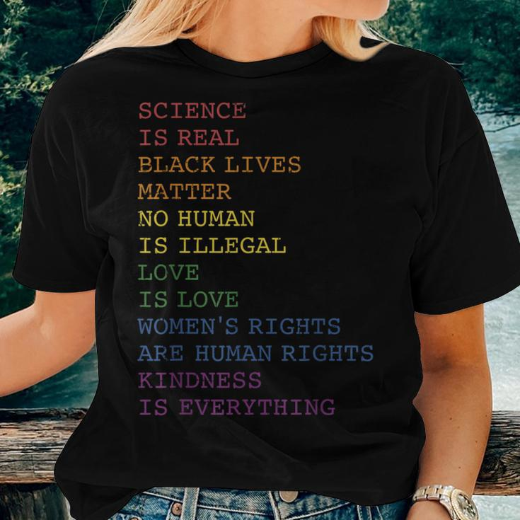 Science Love Kindness Rainbow Flag For Gay And Lesbian Pride Women T-shirt Gifts for Her