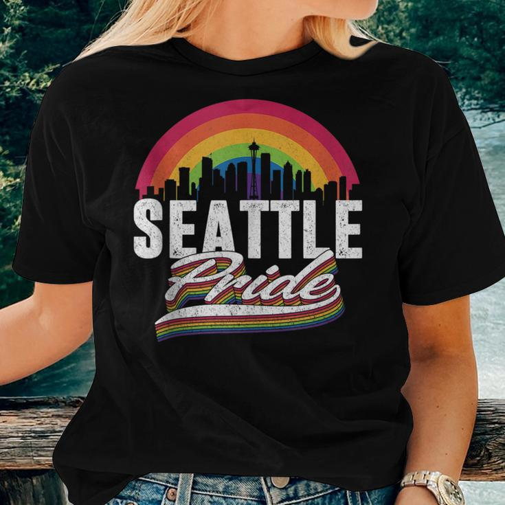 Seattle Lgbt Lesbian Gay Bisexual Rainbow Lgbtq Pride Women T-shirt Gifts for Her