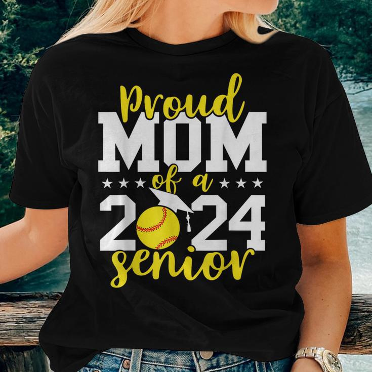 Senior Mom 2024 Softball Senior 2024 Class Of 2024 Women T-shirt Gifts for Her