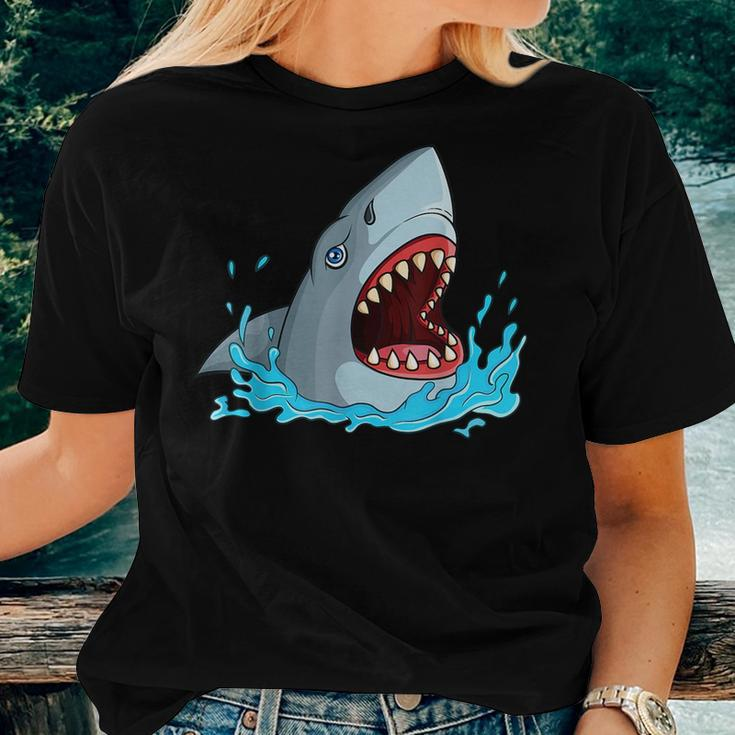 Shark Kids Toddler Men Women Sharks Lover Women T-shirt Crewneck Short Sleeve Graphic Gifts for Her