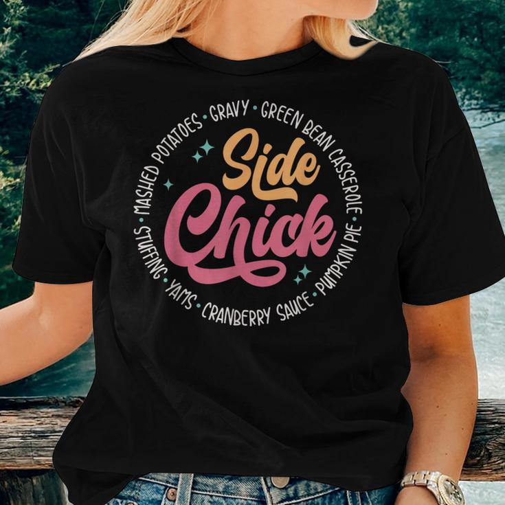 Side Chick Thanksgiving Dinner Food Autumn Men Women T-shirt Gifts for Her
