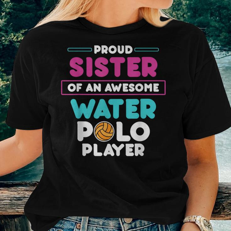 Sister Of Awesome Water Polo Player Sports Coach Graphic Women T-shirt Gifts for Her