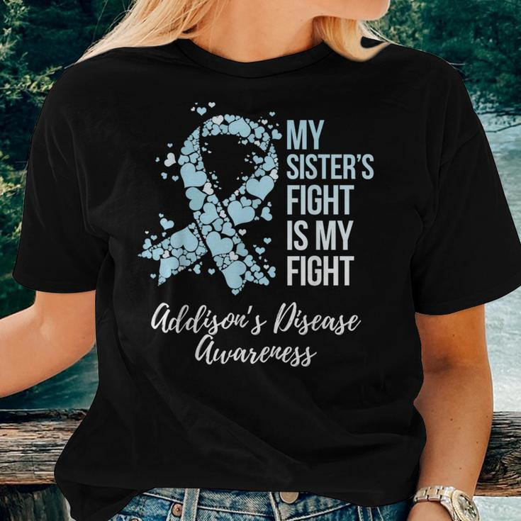 My Sister’S Fight Is My Fight Addison’S Disease Awareness Women T-shirt Gifts for Her