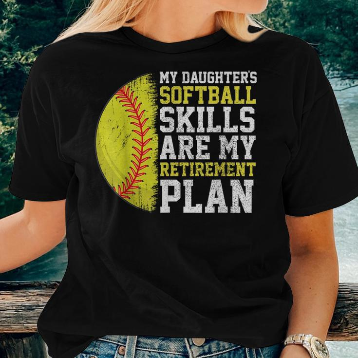 Softball Dad Mom Baseball Player Women T-shirt Gifts for Her
