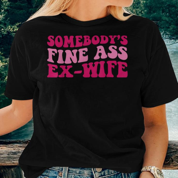 Somebodys Fine Ass Ex-Wife Funny Mom Saying Cute Mom Women T-shirt Short Sleeve Graphic Gifts for Her