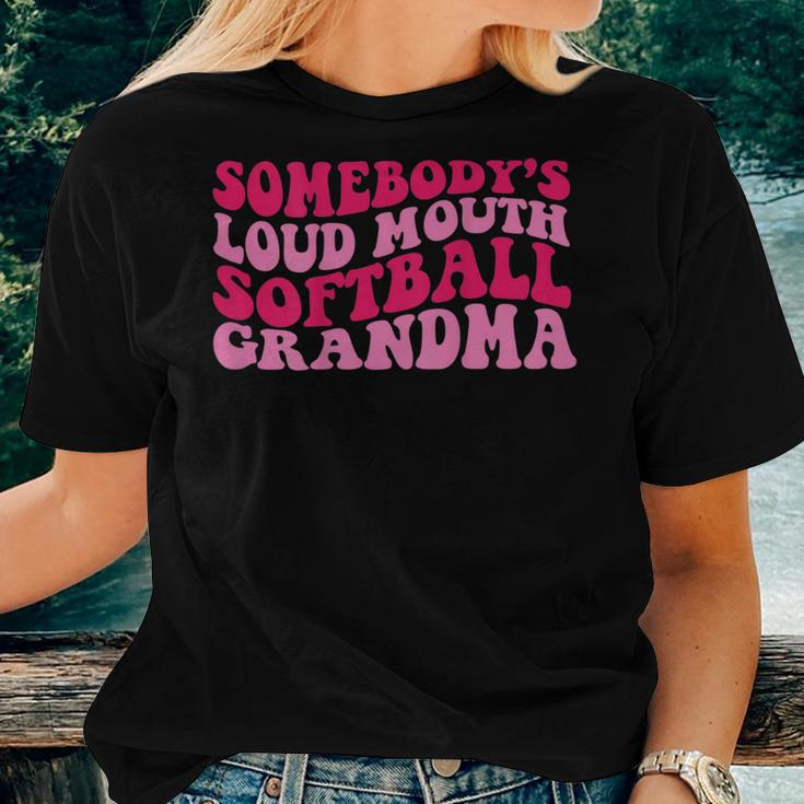 Somebodys Loud Mouth Softball Grandma For Grandma Women T-shirt Crewneck Gifts for Her
