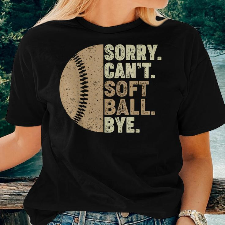 Sorry Cant Softball Bye Girls Ns Kids Softball Mom For Mom Women T-shirt Crewneck Gifts for Her