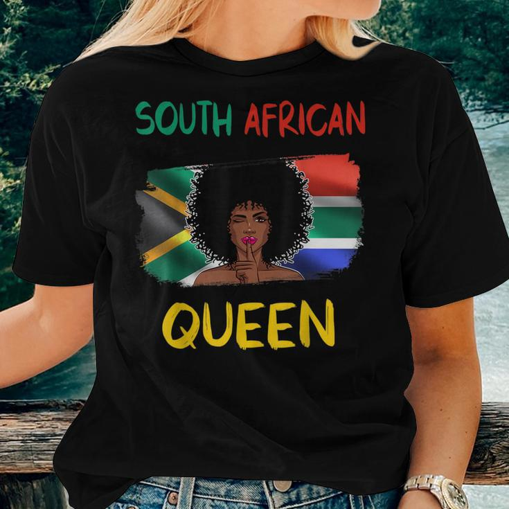 South African Queen South Africa Flag African Girl Pride Women T-shirt Gifts for Her