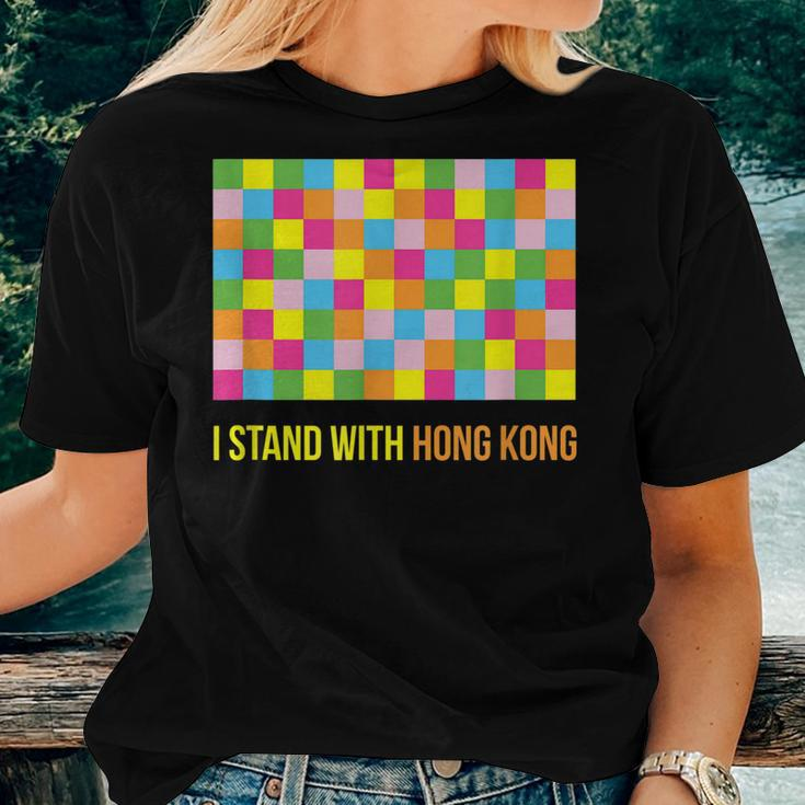 I Stand With Hong Kong Lennon Wall Hk Flag Rally Protest Women T-shirt Gifts for Her