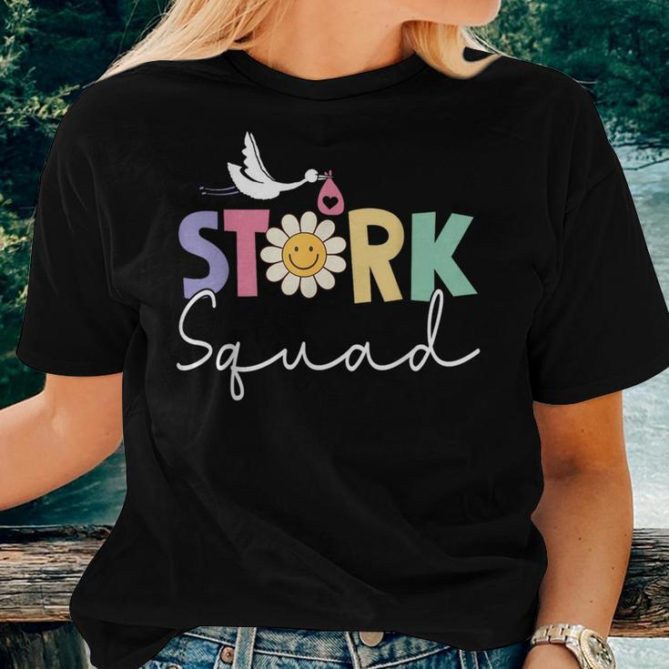 Stork Squad Labor & Delivery Nurse L&D Mother Baby Nurse Women T-shirt Gifts for Her