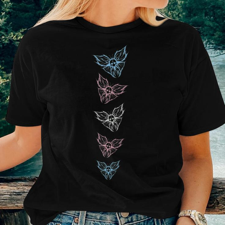 Subtle Transgender Ftm Mtf Goth Butterfly Trans Pride Flag Women T-shirt Gifts for Her