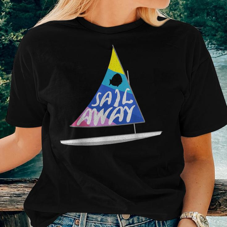 Sunfish Sailboat Sail Away Sailing Rainbow Women T-shirt Gifts for Her