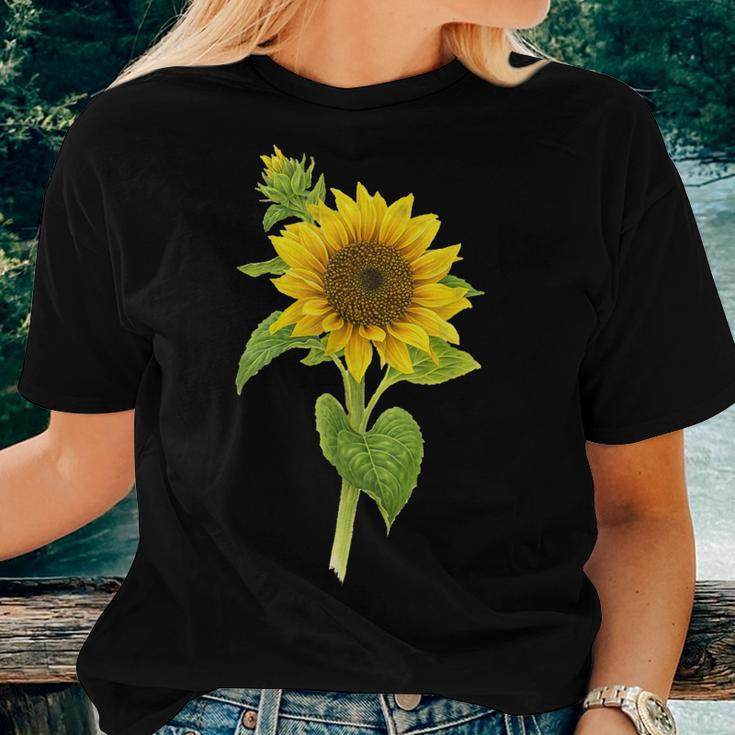 Sunflower Wildflower Vintage Botanical Plant Gardening Women T-shirt Gifts for Her