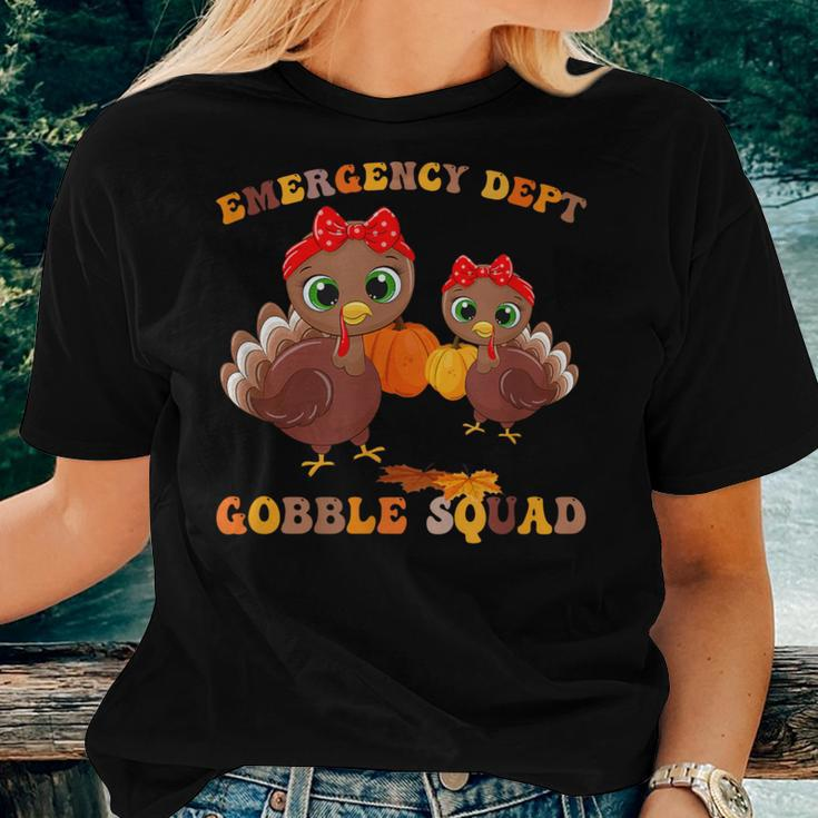 Thanksgiving Emergency Department Er Nurse Gooble Squad Rn Women T-shirt Gifts for Her
