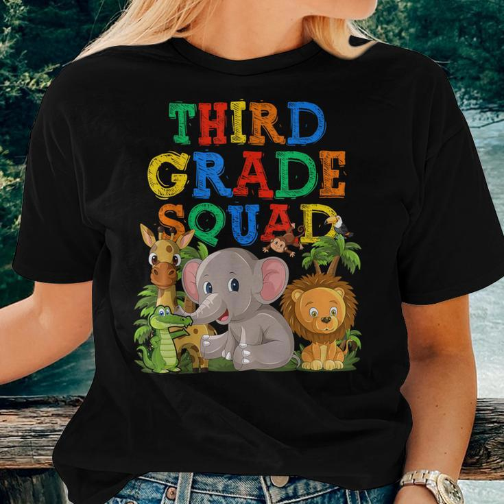 Third Grade Squad Animals Jungle Zoo Safari Women T-shirt Gifts for Her
