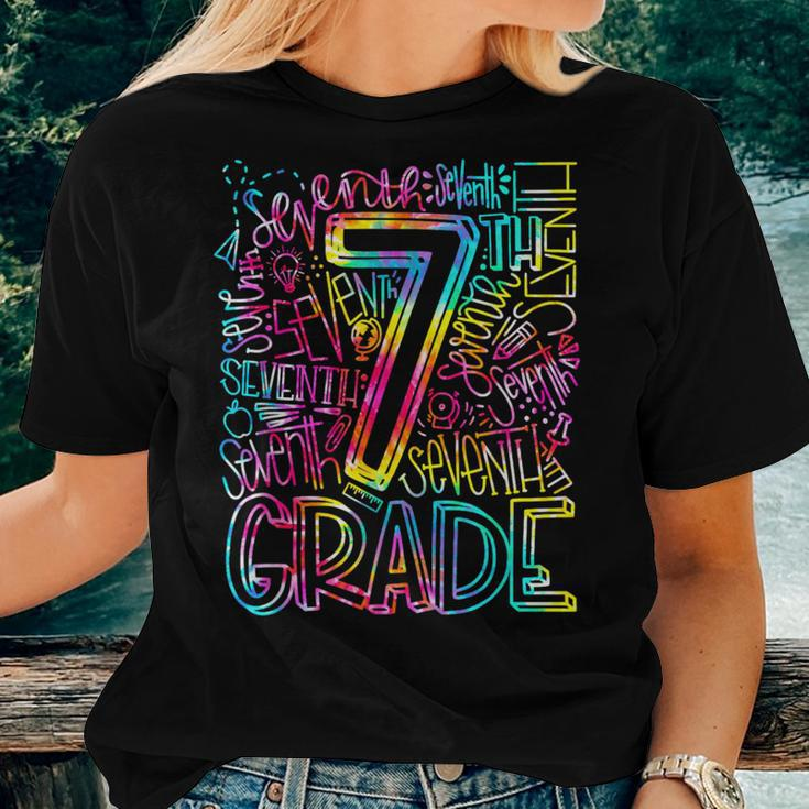 Tie Dye 7Th Grade Typography Team 7Th Grade Teacher Women T-shirt Gifts for Her