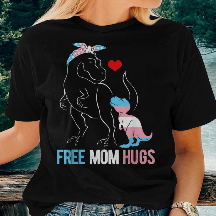 Trans Free Mom Hugs Dinosaur Rex Mama Transgender Pride Women T-shirt Gifts for Her
