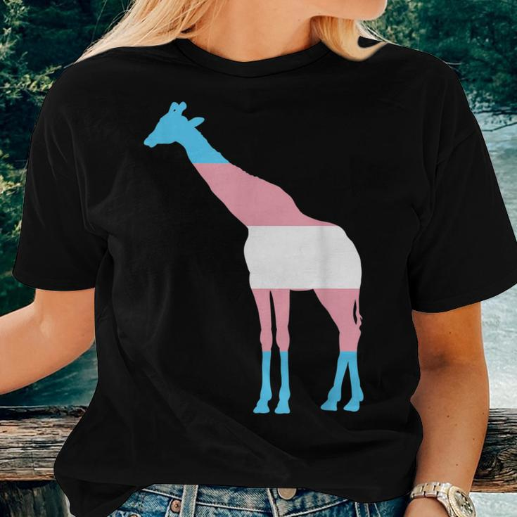 Transgender Flag Ftm Mtf Trans Pride Giraffe Lover Women T-shirt Gifts for Her