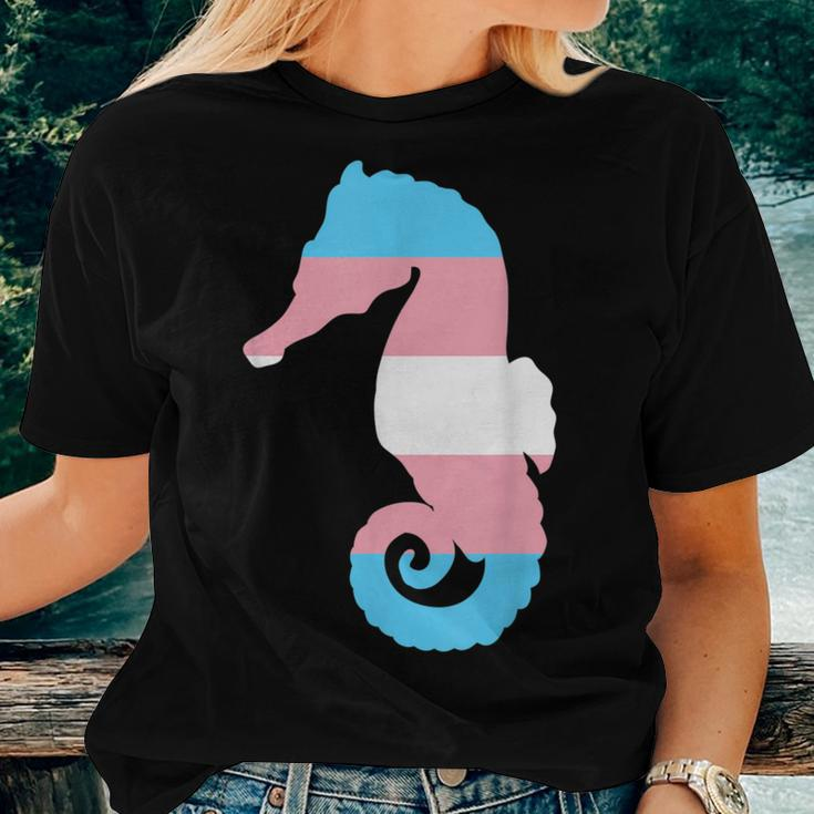 Transgender Flag Ftm Mtf Trans Pride Seahorse Lover Women T-shirt Gifts for Her