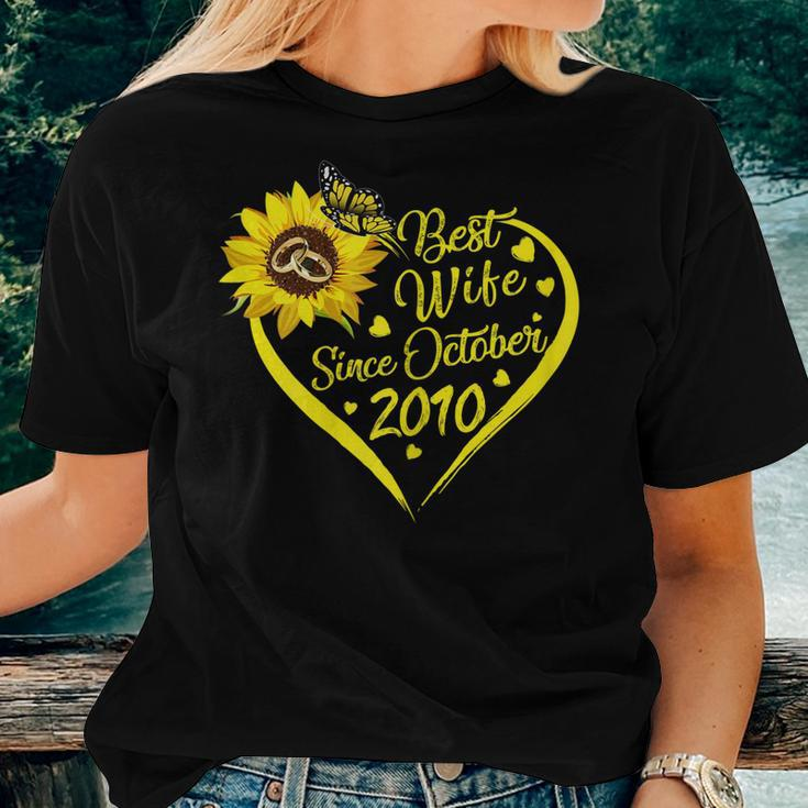 Tu Best Wife Since October 2010 10Th Wedding Anniversary Women T-shirt Gifts for Her