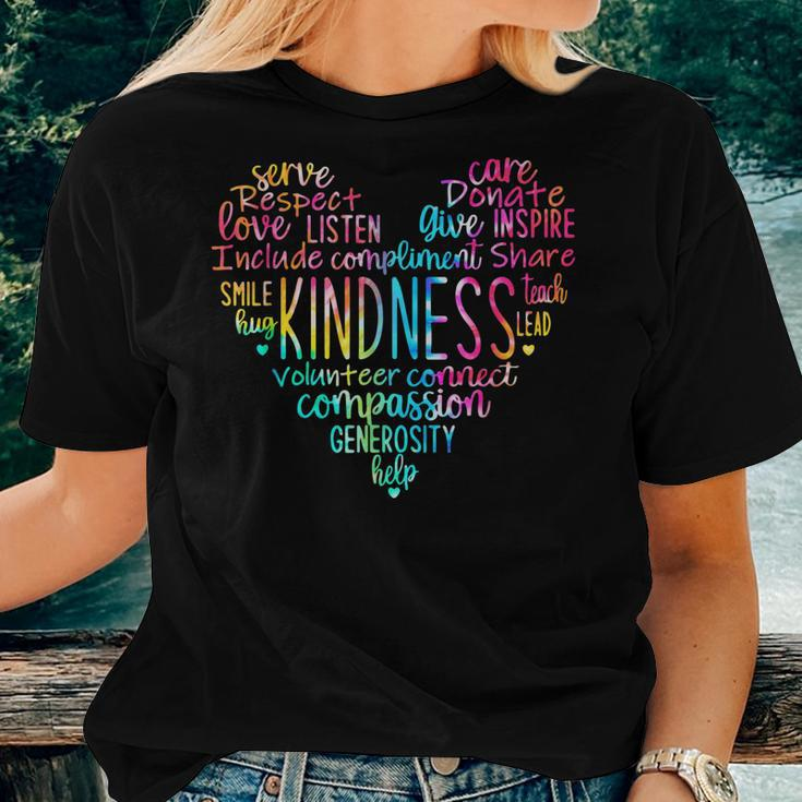 Typography Choose Kindness Tie Dye Be Kind Inspirational Women T-shirt Gifts for Her