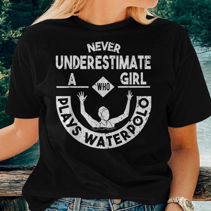 Never Underestimate A Girl Who Waterpolo Waterball Women T-shirt Gifts for Her