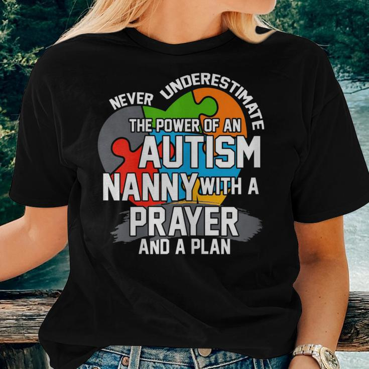 Never Underestimate The Power Of An Autism Nanny Women T-shirt Gifts for Her