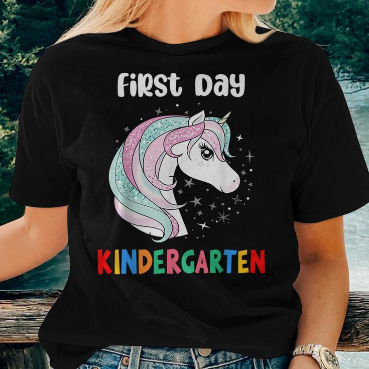 Unicorn First Day Of Kindergarten 1St Day Of School Girls Women T-shirt Gifts for Her