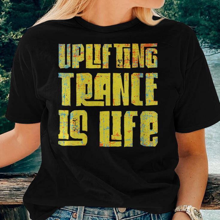 Uplifting Trance Is Life Goa Psy Acid Music Women Women T-shirt Gifts for Her