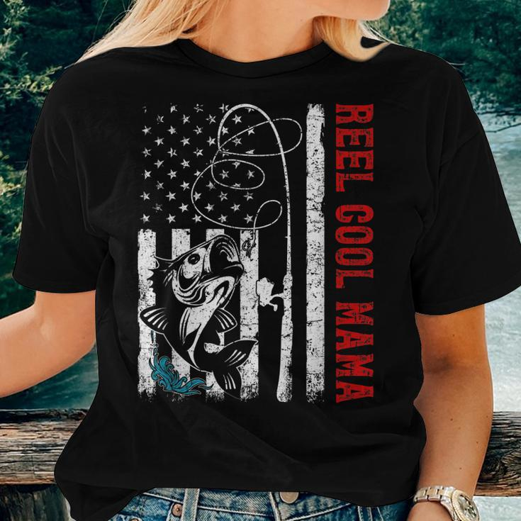 Usa Flag Reel Cool Mama Fishing Fisher Fisherman For Women Women T-shirt Gifts for Her
