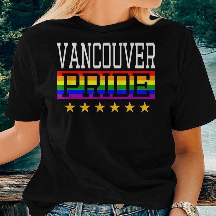 Vancouver Pride Gay Lesbian Queer Lgbt Rainbow Flag Canada Women T-shirt Gifts for Her