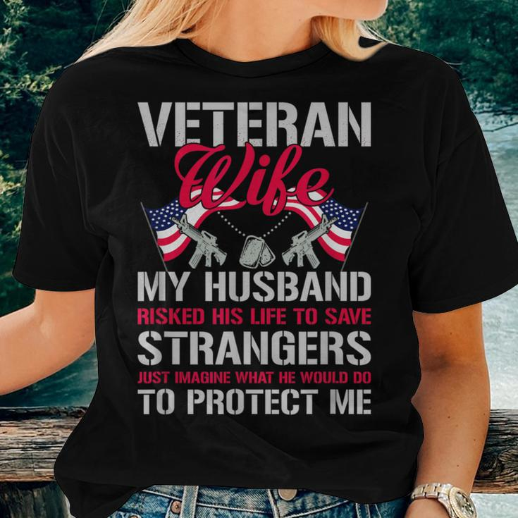 Veteran Wife Usa Veterans Day Us Army Veteran Mother's Day Women T-shirt Gifts for Her