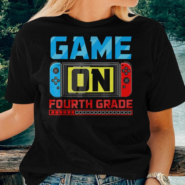 Video Game On Fourth Grade Gamer Back To School First Day Women T-shirt Gifts for Her