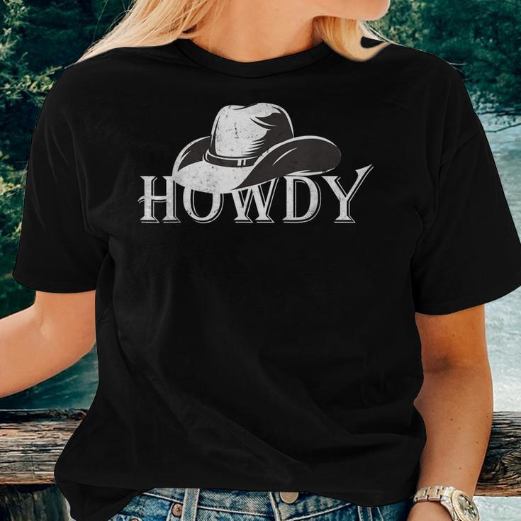 Vintage Howdy Rodeo Western Country Southern Cowboy Cowgirl Women T-shirt Gifts for Her