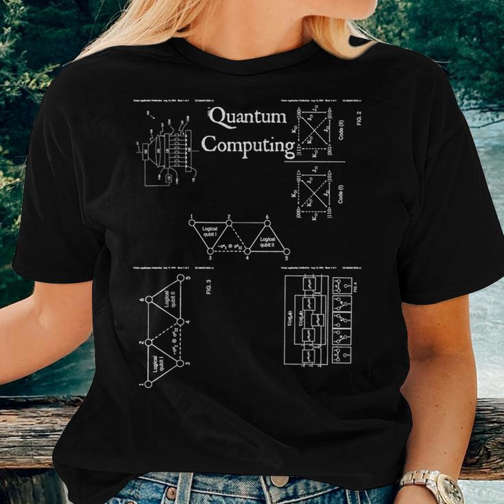 Vintage Quantum Computing Physics Math Teacher Nerdy Geek Women T-shirt Gifts for Her