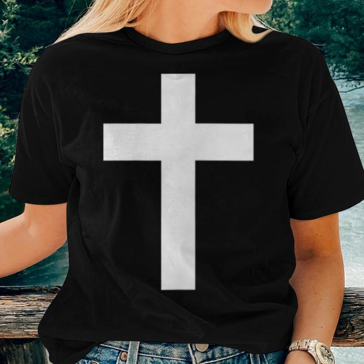 White Cross Jesus Christ Christianity God Christian Gospel Women T-shirt Gifts for Her