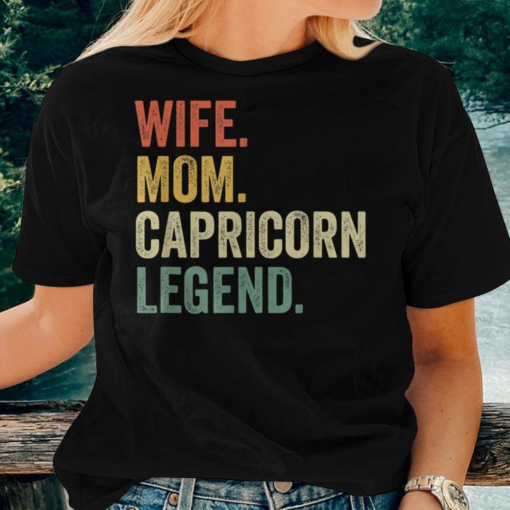 Wife Mom Capricorn Legend Zodiac Astrology Mother Women T-shirt Gifts for Her