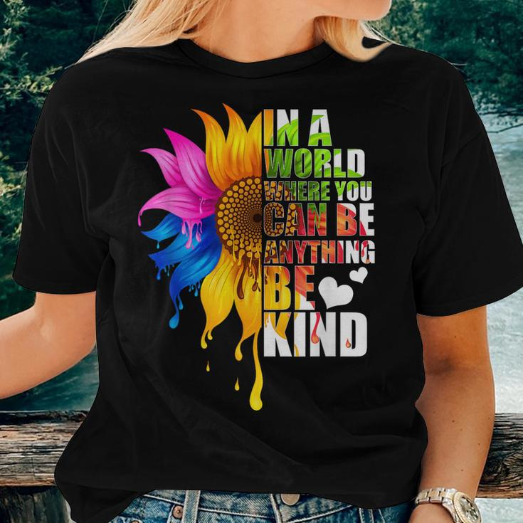 In A World Where You Can Be Anything Be Kind Gay Pride Lgbt Women T-shirt Gifts for Her