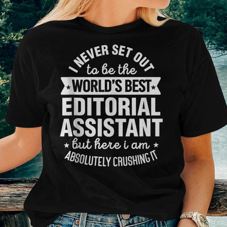 World Best Editorial Assistant Mom Dad Women T-shirt Gifts for Her