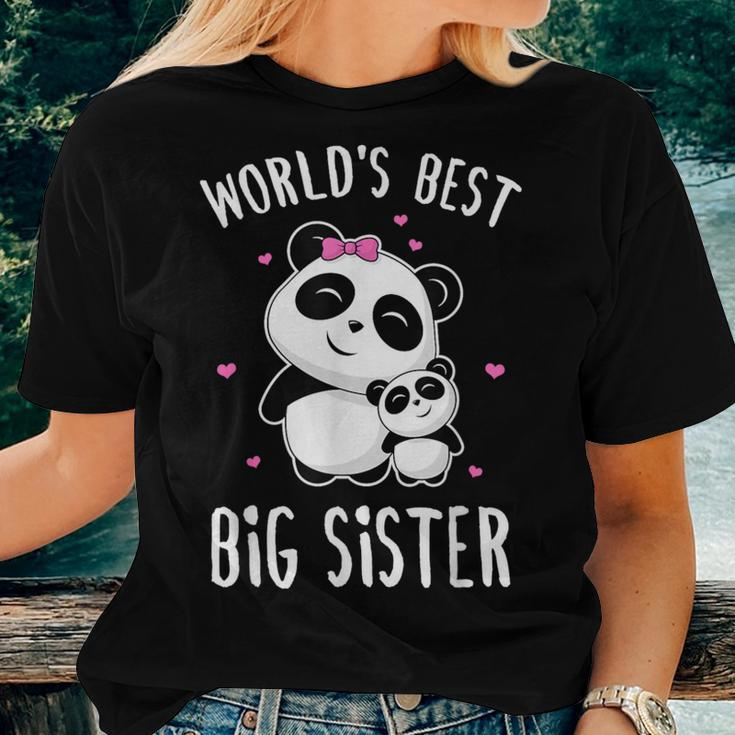 World's Best Big Sister Cute Pandas Panda Siblings Women T-shirt Gifts for Her