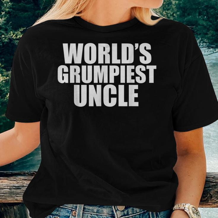 Worlds Grumpiest Uncle Grumpy Sarcastic Moody Uncles Women T-shirt Gifts for Her