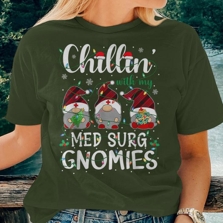 Chillin With My Med Surg Nurse Gnomies Gnomes Christmas Women T-shirt Gifts for Her