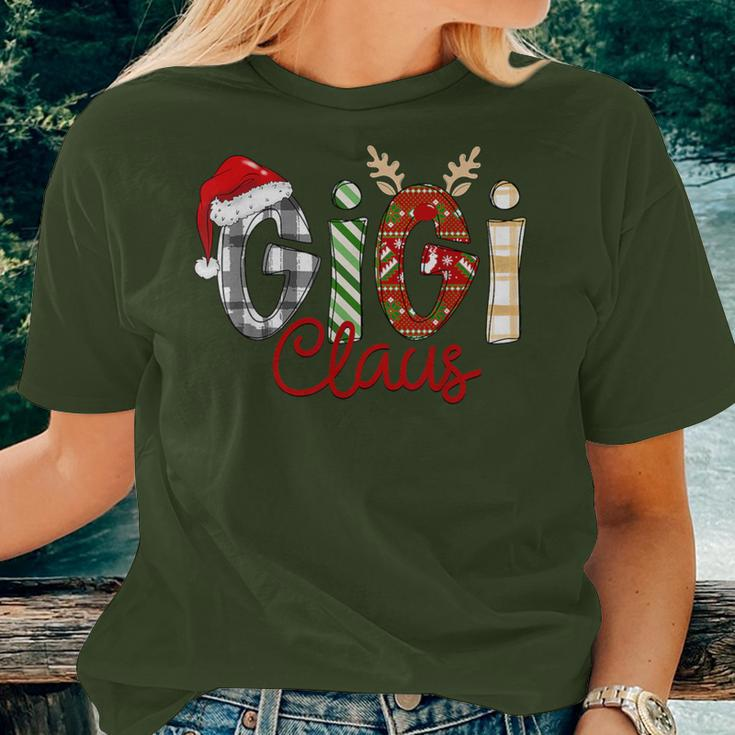 Gigi Claus Reindeer Christmas Idea For Grandma Nana Mimi Women T-shirt Gifts for Her