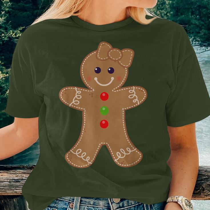 Gingerbread Girl Christmas Cookie Baking Holiday Women T-shirt Gifts for Her