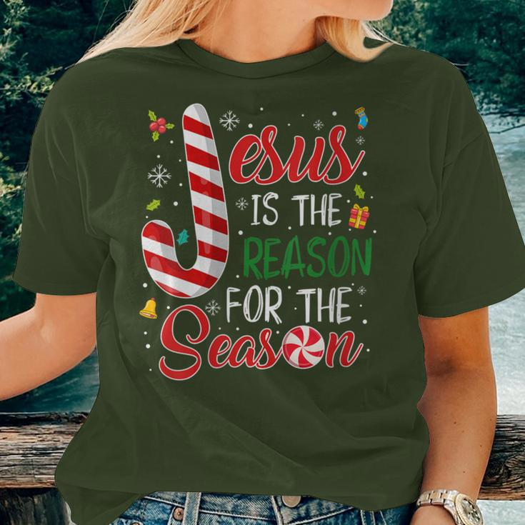 Jesus Is The Reason For The Season Christmas Pajama Women T-shirt Gifts for Her