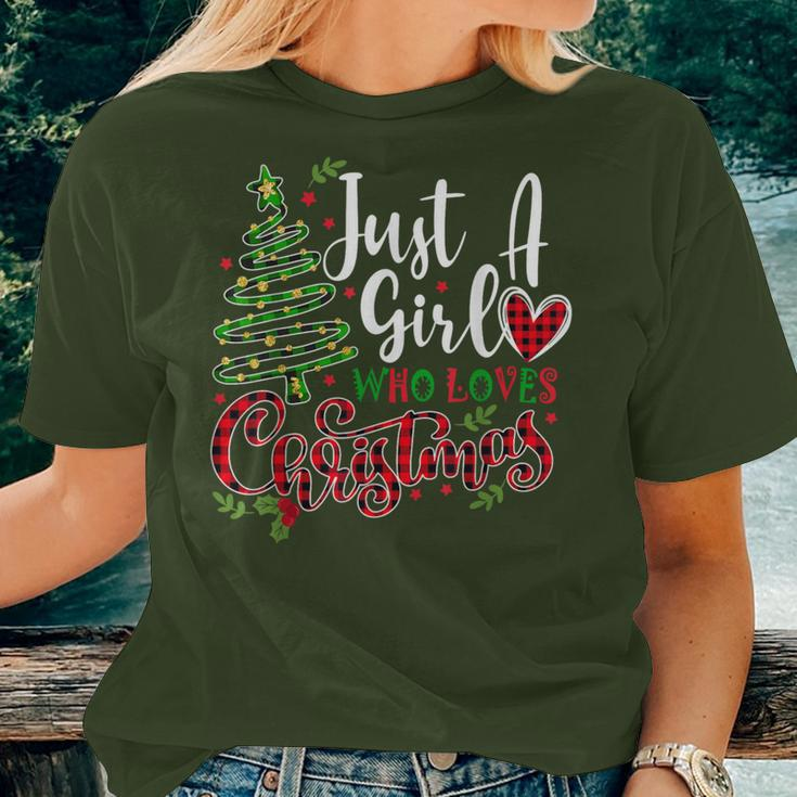Just A Girl Who Loves Christmas A For Xmas Girls Women T-shirt Gifts for Her