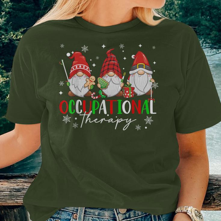 Ot Nurse Occupational Therapy Gnomies Christmas Xmas Pajama Women T-shirt Gifts for Her