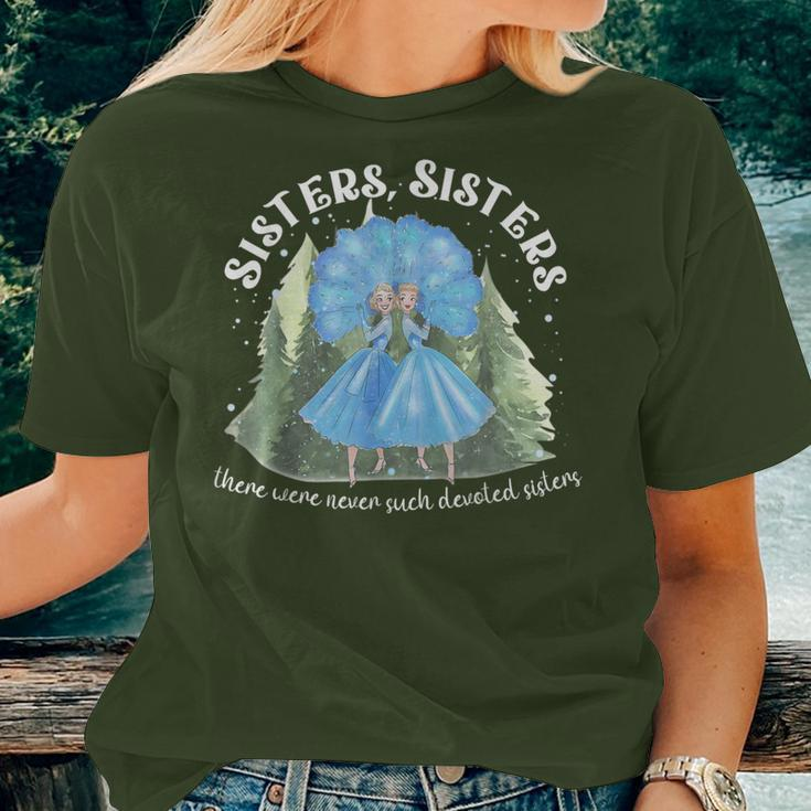 Sisters White Christmas Movie 1954 Xmas Snow Holiday Pajamas Women T-shirt Gifts for Her
