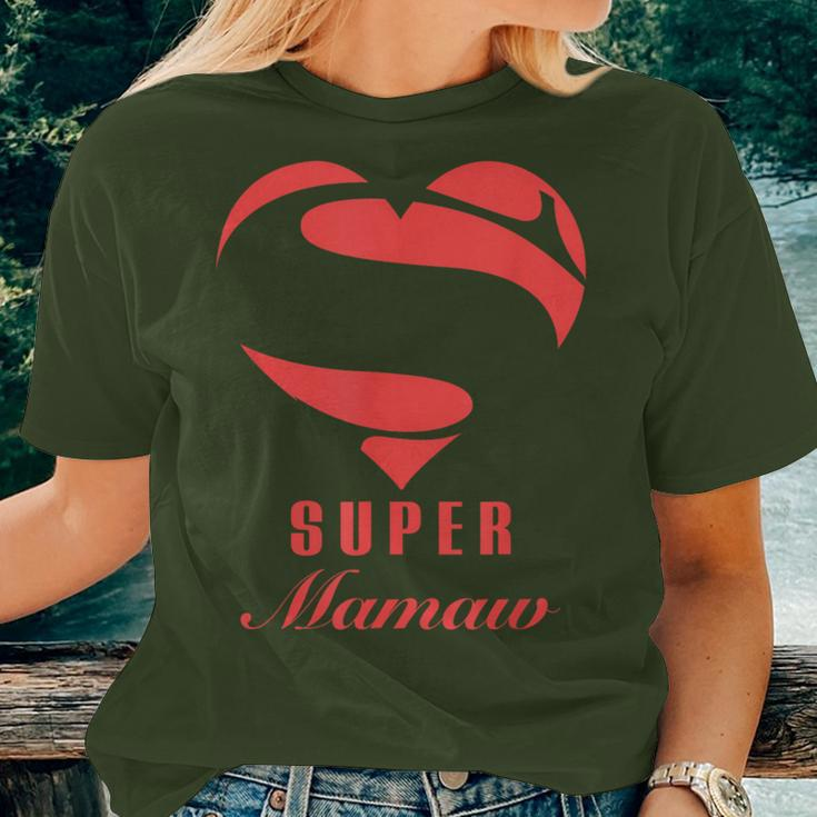 Super Mamaw Superhero Family Christmas Costume Women T-shirt Gifts for Her