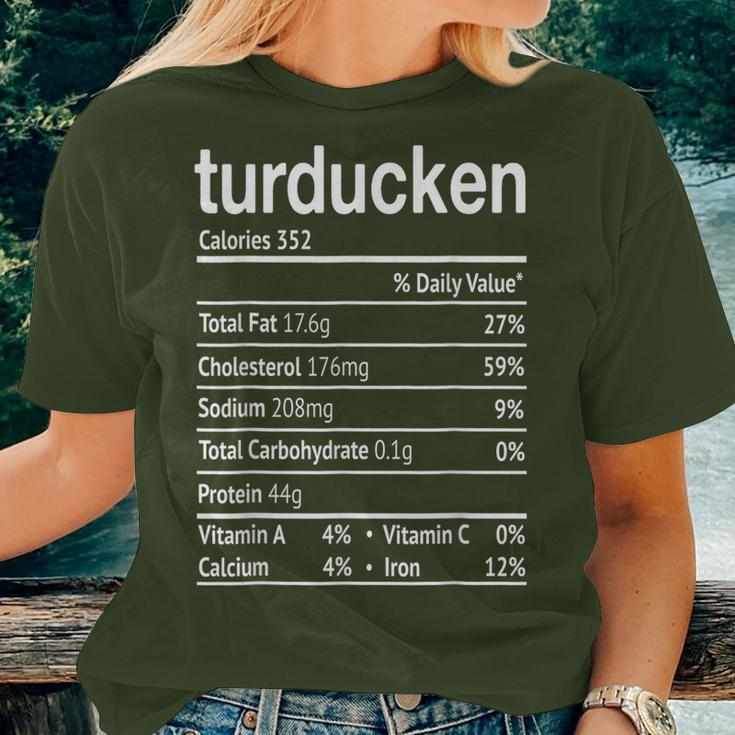 Turducken Nutrition Facts 2020 Thanksgiving Christmas Food Women T-shirt Gifts for Her
